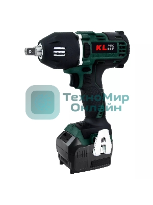 Профессиональный бесщеточный гайковерт аккумуляторный KLPRO KLSS18BH-80 (18В, Li-ion-2шт, 8.0А·ч, 400Нм, 2 скорости, подсветка,З/У,в кейсе)