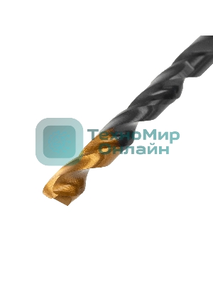 Набор сверл по металлу Denzel 1,5-6,5 мм, HSS-Tin, Golden Tip, 13 шт