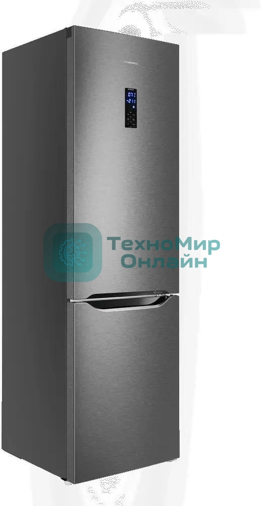 Холодильник Maunfeld MFF195NFIX10 нержавеющая сталь двухкамерный 252/98л морозилка снизу, No Frost