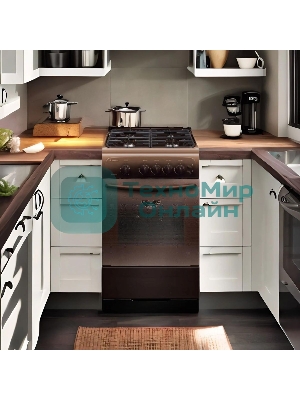 Плита газовая Gefest CG 50M04 K83 коричневый, конфорок 4 газовых, духовка 42 л, 50 см x 85 см x 57 см