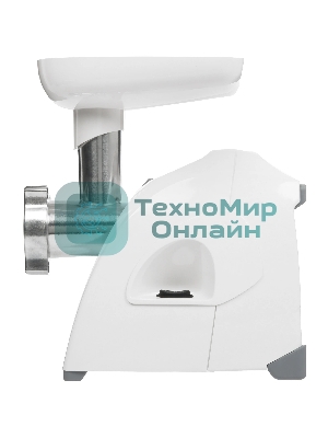 Мясорубка электрическая Аксион М641.02 белый, 2000 Вт, 3 кг/мин, реверс, защита от перегрузки, насадки - 6