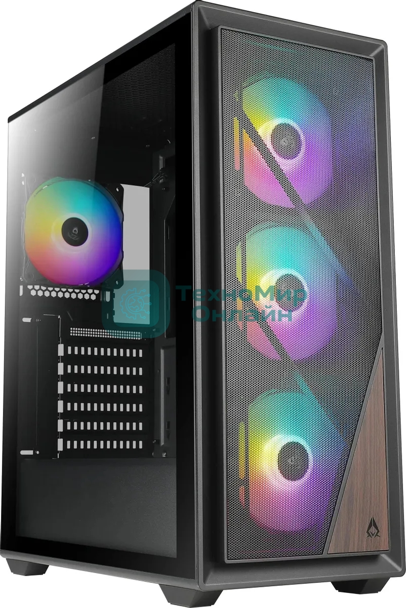 Компьютерный корпус Azza Forest черный без БП ATX 4x120мм 4x140мм 2xUSB 3.0 audio bott PSU