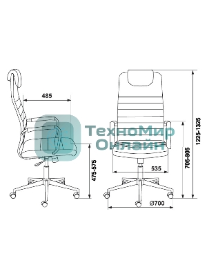 Кресло Бюрократ Chair Brt KB-9N/ECO/BLACK черный, экокожа