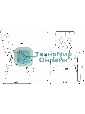 Кресло офисное Бюрократ T-9928WALNUT-CF черный, кожа, на ножках, дерево