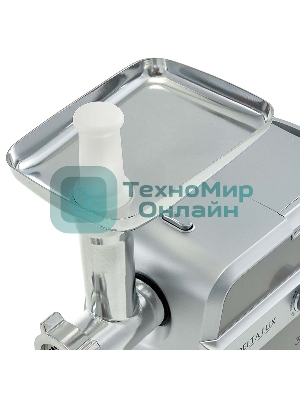Мясорубка электрическая DELTA LUX DE-603M серый, 3000 Вт, 2.2 кг/мин, реверс, защита от перегрузки, насадки - 5