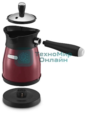 Электрическая турка Kitfort КТ-7499 1000 Вт красный/черный