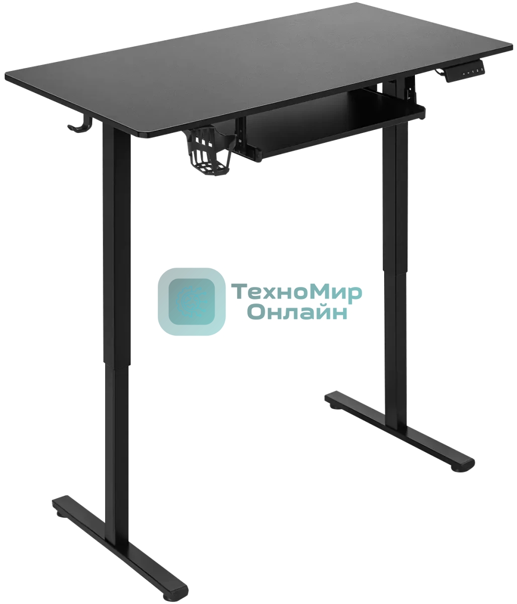 Стол игровой Defender Victory черн, 110x60, высота 72-117, полк 1