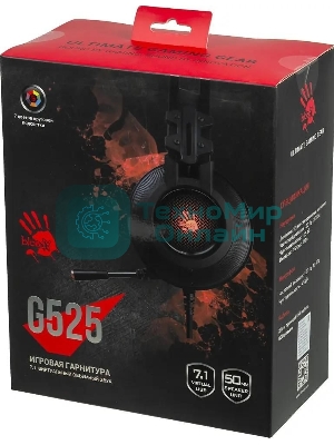 Гарнитура Bloody G525 чёрный, проводная, подсветка