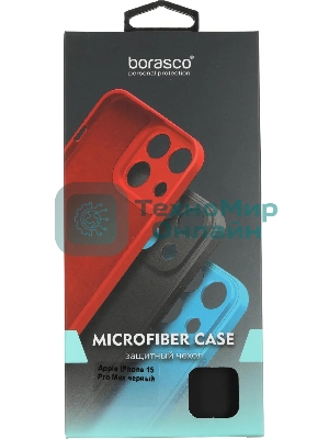 Чехол (клип-кейс) BoraSCO для Apple iPhone 15 Pro Max черный (72425)