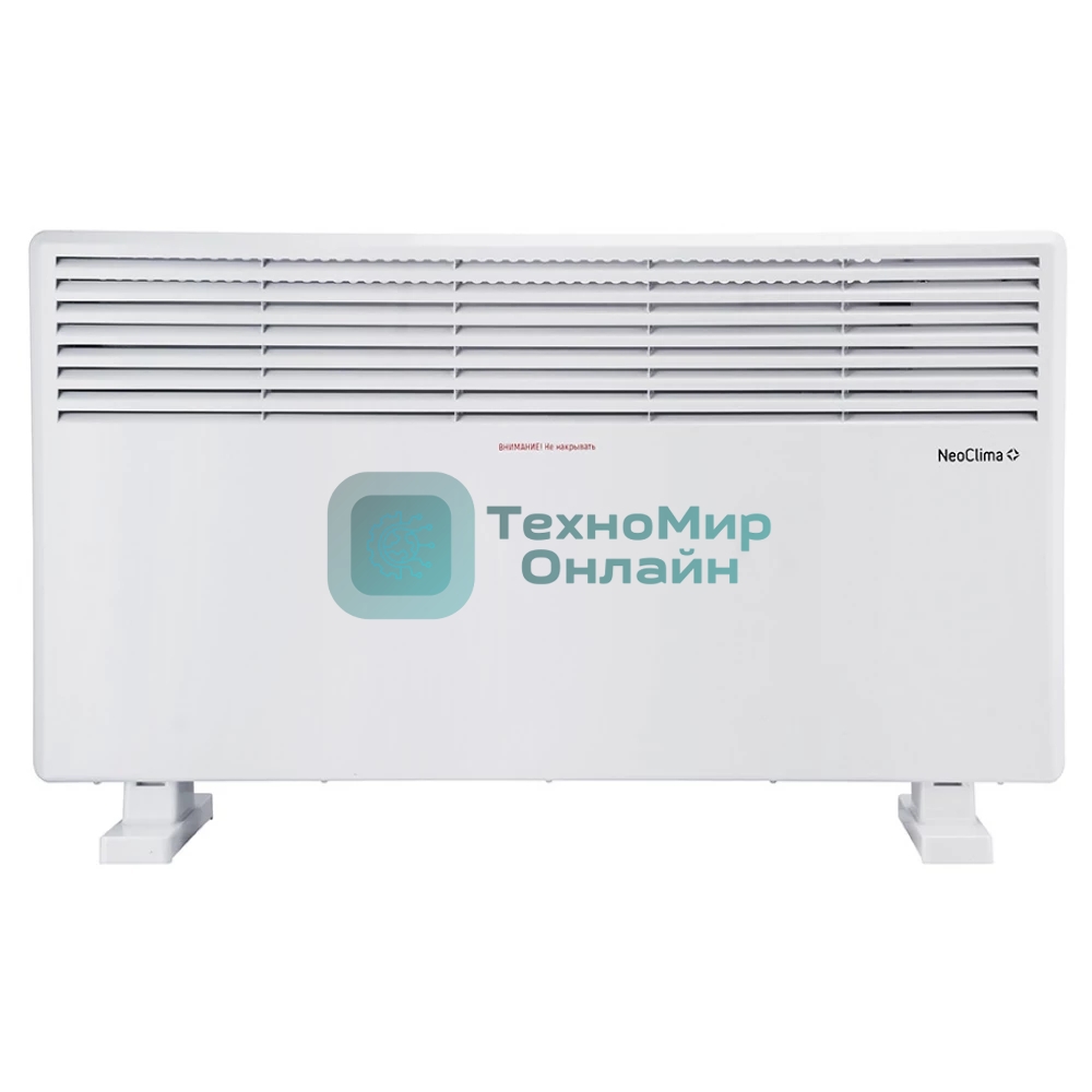 Конвектор электрический Neoclima Comforte T2.0 ЭВНА-2,0/230С2 (сшп) белый, 2000 Вт, 25 м2, термостат