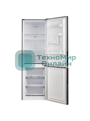 Холодильник Maunfeld MFF185NFХ10 нержавеющая сталь двухкамерный инвертор 240/100л морозилка снизу, No Frost