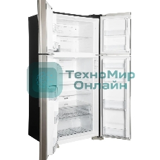 Холодильник Hitachi R-W660PUC7X GC шампань стекло двухкамерный 396/144л морозилка сверху, No Frost, Side by Side