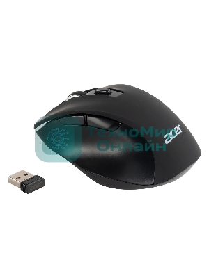Мышь беспроводная Acer OMR140 черный, 1600 dpi, радиоканал, USB, кнопки - 6