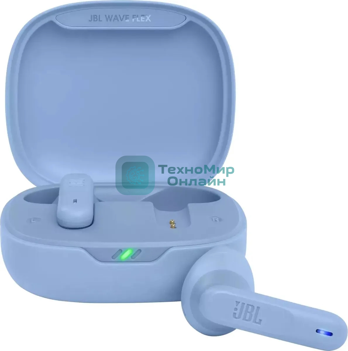 Наушники TWS JBL Wave Flex синий, вкладыши, Bluetooth, быстрая зарядка, до 8 ч