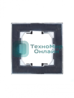 Рамка 1-местная IEK BRITE РУ-1-БрС-44 IP44 сталь