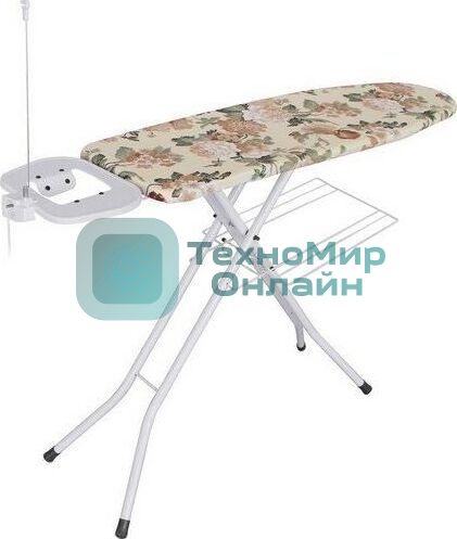 Доска гладильная DOGRULAR КАПИТОЛ белый, чехол с подкладкой из хлопка, подставка под утюг