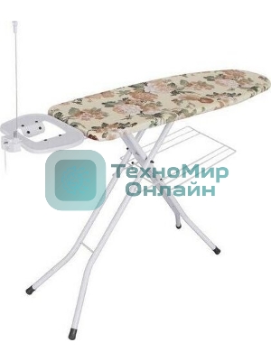 Доска гладильная DOGRULAR КАПИТОЛ белый, чехол с подкладкой из хлопка, подставка под утюг