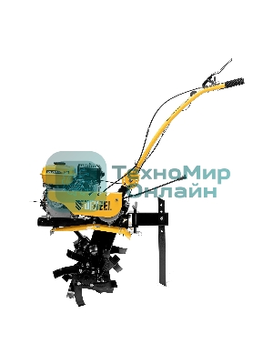 Мотоблок Denzel DPT-270SB, 7 л.с., ремен.сцеп, фрез 3х4, ШОМ, без колес, передачи 2В/1Н