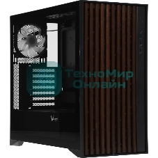 Корпус Formula V Line TimberLine T0 Black, ATX, wood+plastic front, TYPE-C*1, USB3.0*2, FRONT 3x120мм FRGB, REAR 1x120мм FRGB