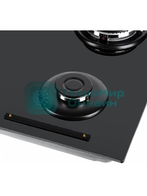 Газовая варочная панель Maunfeld EGHG.64.63CB/G, 4 конфорки, закаленное стекло, черный