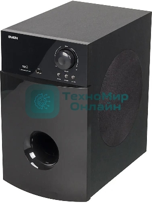 Аудиоколонки SVEN HT-210, черный, акустическая система 5.1, мощность (RMS):50Вт+5x15Вт, Bluetooth, Optical, Coaxial, FM-тюнер, USB/SD, дисплей, ПДУ