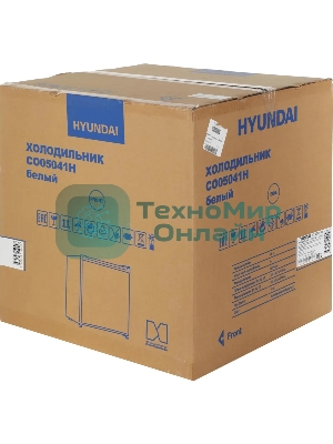 Холодильник Hyundai CO05041H белый однокамерный 46 л морозилка отсутствует, ручное размораживание