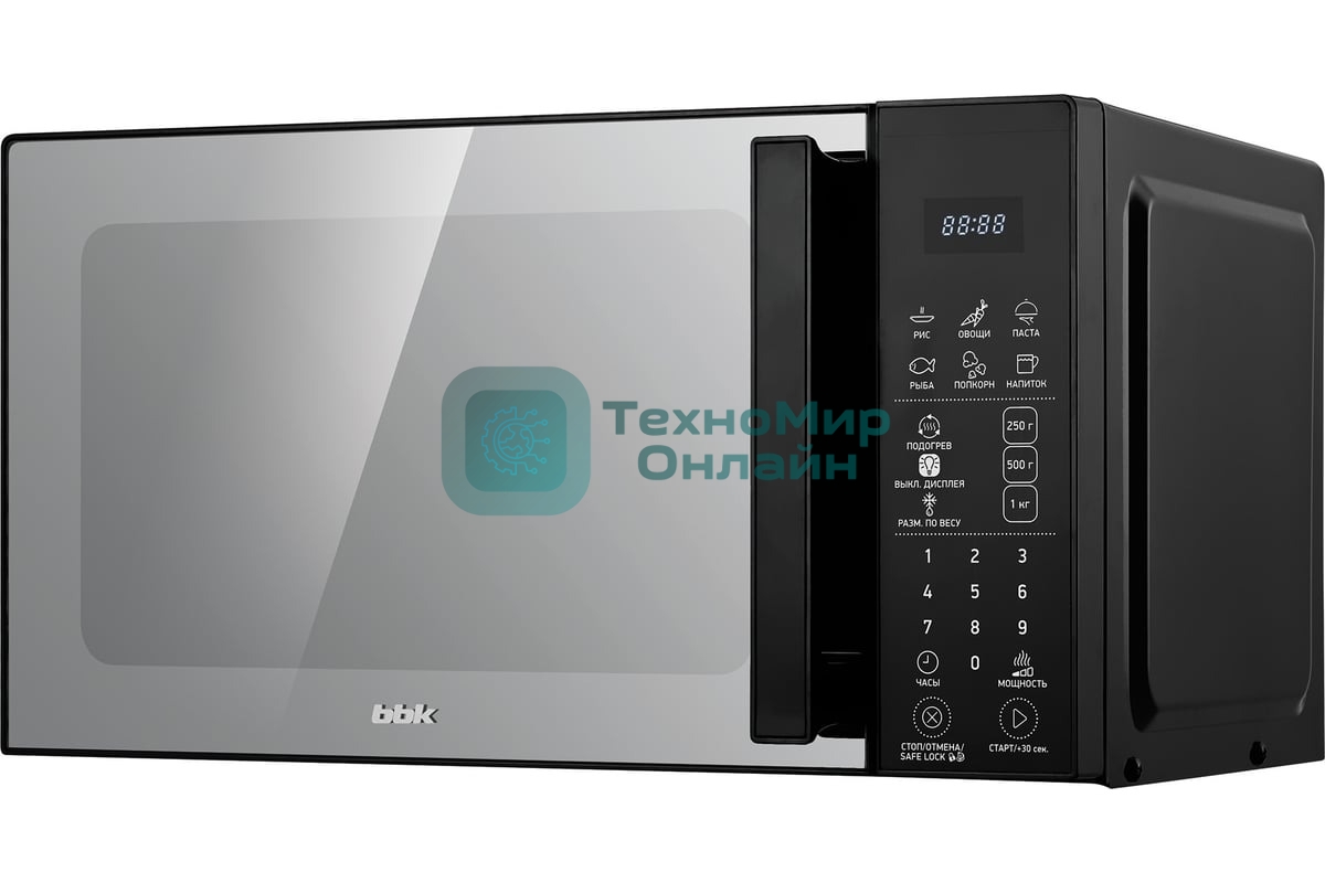 Микроволновая печь BBK 20MWS-806S/B черный, 20 л, 800 Вт, переключатели - сенсор
