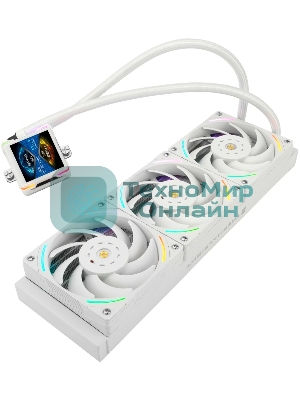 Система жидкостного охлаждения Thermalright Elite Vision 360 (360mm, LED, White, ARGB/Fans: 3x120mm, 69CFM, 27dBA, 2150RPM/Pump height 63mm, Rad thickness 27mm/S: 1700, 1200, 1851, 115X, 2011, 2066, AM5, AM4)