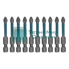 Набор бит Gross торсионных PZ2x50 мм, для ударных шуруповертов, отрывн., 10 шт.