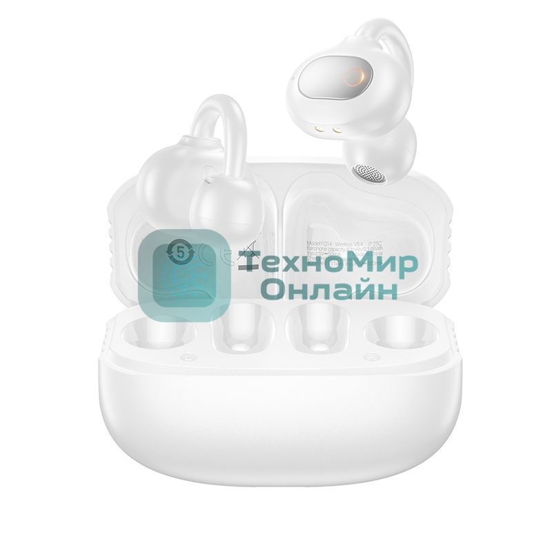 Наушники TWS Borofone FQ14 белый, вкладыши, Bluetooth, до 4 ч