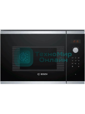 Встраиваемая микроволновая печь Bosch BFL523MS0 20л. 800Вт нержавеющая сталь/черный