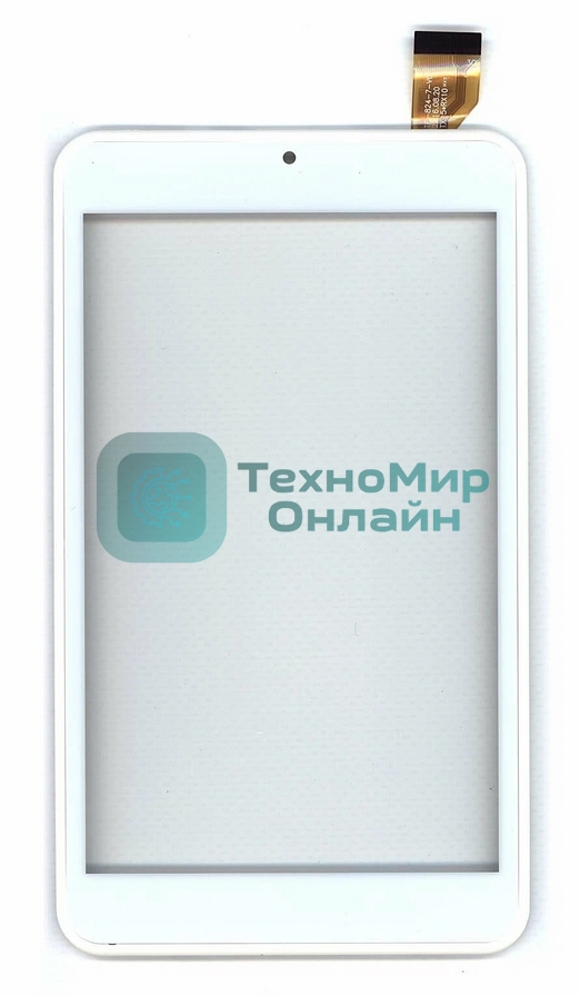 Сенсорное стекло (тачскрин) для Евросеть E-TAB 7.11, белое с рамкой