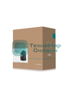 Компьютерный корпус Deepcool CH360 без БП, боковое окно (закаленное стекло), 2x140мм ARGb LED вентилятор спереди и 1x120мм ARGb LED вентилятор сзади, черный, mATX