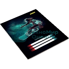 Набор тетрадей Silwerhof 2001671 18 листов, линейка, A5, Спорт 4 дизайна, мелованный картон, водный лак, скрепка (упаковка: 4шт)