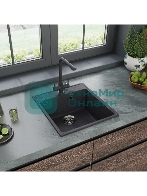 Кухонная мойка Maunfeld Perla 460 MFQS-460DGR темно-серый