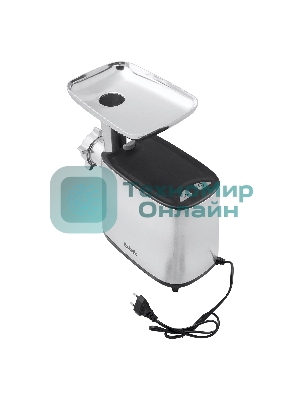 Мясорубка электрическая BBK MG1801 металл/черный, 1800 Вт, 2.0 кг/мин, реверс, защита от перегрузки, металлический лоток, насадки - 4