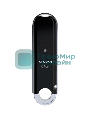Флешка USB Maxvi P2 black (FD64GbUSB20C10P2), 64Gb, USB 2.0, R/W 20/10, черный