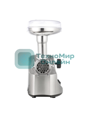 Мясорубка электрическая Centek CT-1606 серебиристый, 3000 Вт, 3.0 кг/мин, реверс, металлический лоток, насадки - 5