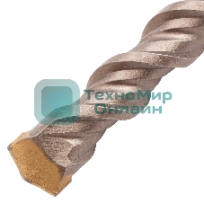 Бур по бетону Denzel двойная спираль, Cobalt W-tip, 18x460 мм, SDS PLUS