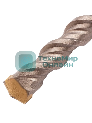 Бур по бетону Denzel двойная спираль, Cobalt W-tip, 18x460 мм, SDS PLUS