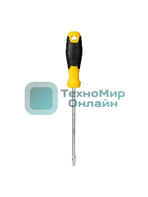 Отвертка шлицевая Deli DL6351501 5х150мм CR-V, Двухкомпонентная ручка. Хромированная