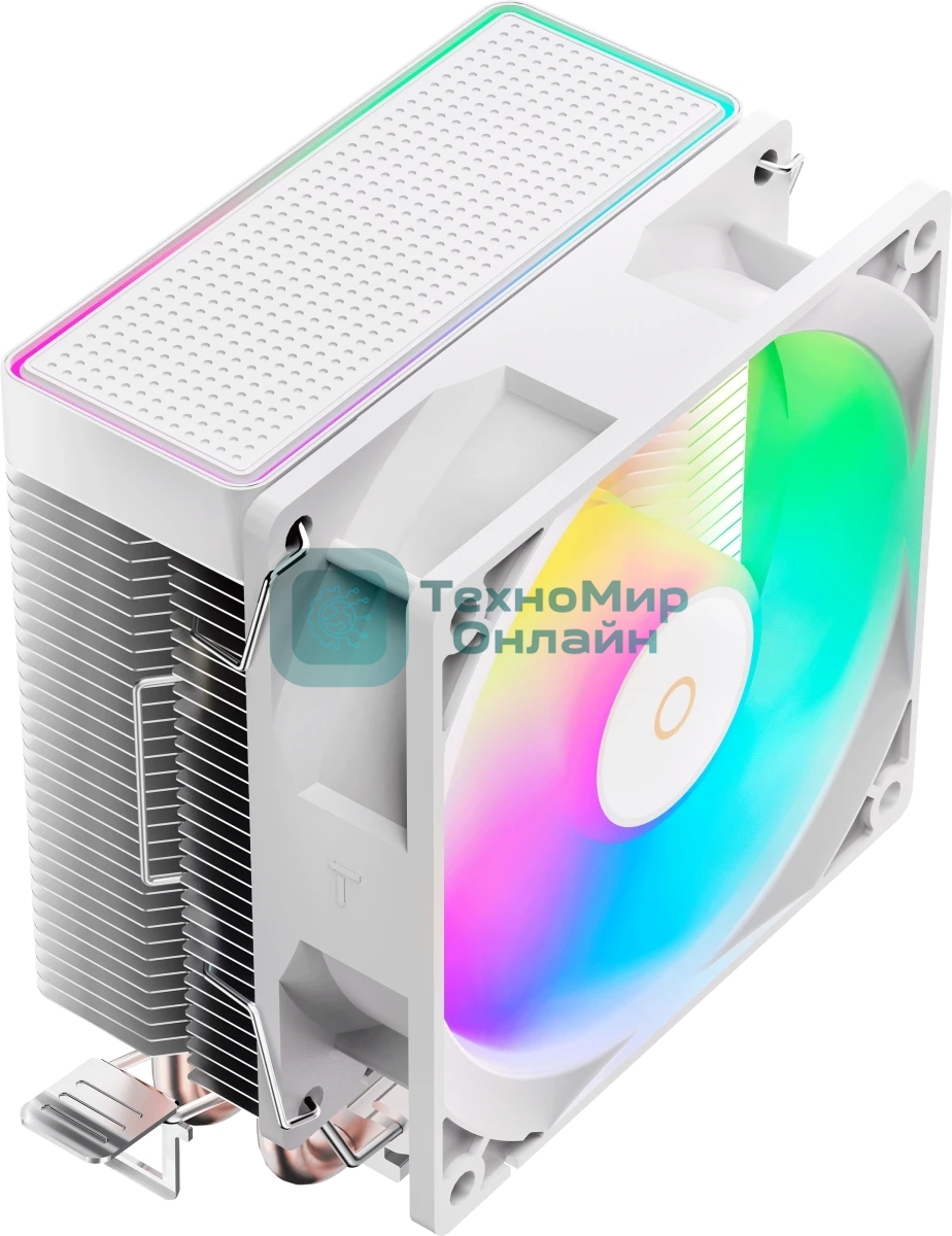 Кулер для процессора Ocypus Gamma A20 WH ARGB, 92mm FARGB FAN, Top FARGB Panel, 2 HEAT PIPES, 3-PIN, 1900 RPM, 21DBA, HYDRO BEARING, LGA115X/1200/1700/18XX, AM4/AM5