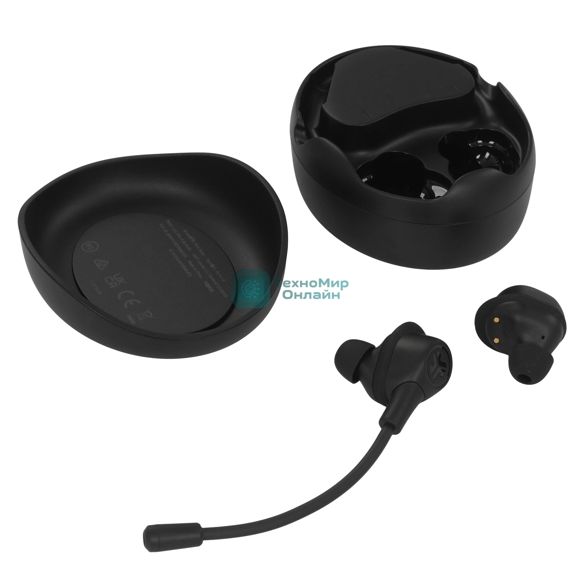 Наушники TWS JLab Work Buds Black, внутриканальные, Bluetooth, до 10 ч