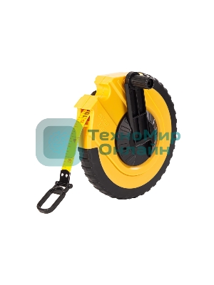 Мерная лента Deli DL9830ZY 30м x 14.5мм Ударопрочный корпус. Основной класс точности. Метрическое полотно из стекловолокна и ПВХ.