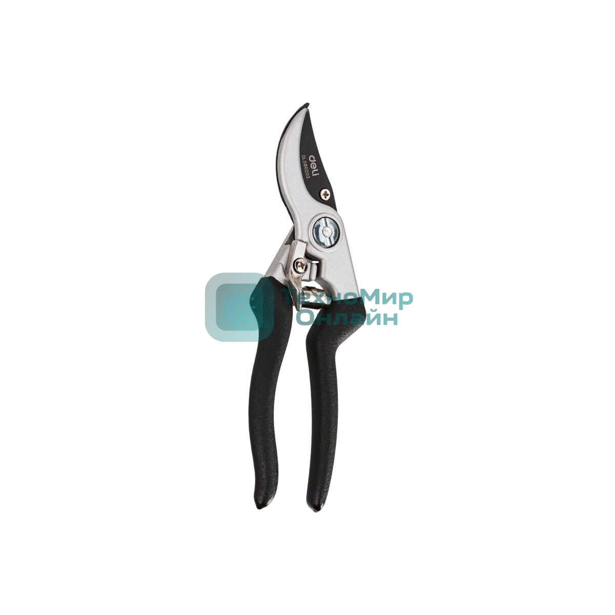 Секатор Deli DL580203 Размер 210 мм. Макс диаметр резки 15 мм. Сталь 55С. Термообработанная поверхность. Тефлоновая ручка из ПВХ.