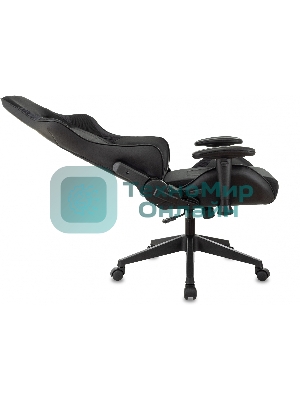 Кресло Бюрократ VIKING 4 AERO BLACK EDITION черный, экокожа, 120 кг, механизм качания