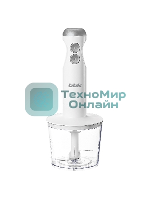 Блендер погружной BBK KBH1402 белый, 800 Вт, 2 скорости, турбо