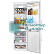 Холодильник Samsung RB33J3515WW/EF белый двухкамерный 231/108л морозилка снизу, No Frost