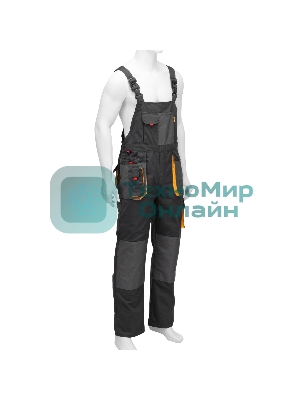 Полукомбинезон профессиональный рабочий Denzel 65% полиэстер 35% хлопок, M