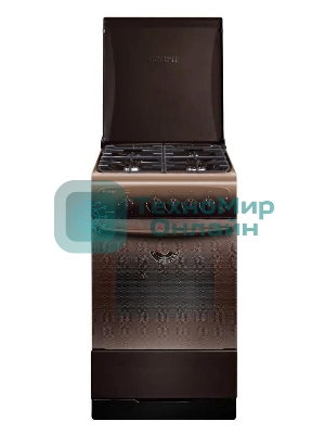 Плита газовая Gefest CG 50M04 K83 коричневый, конфорок 4 газовых, духовка 42 л, 50 см x 85 см x 57 см